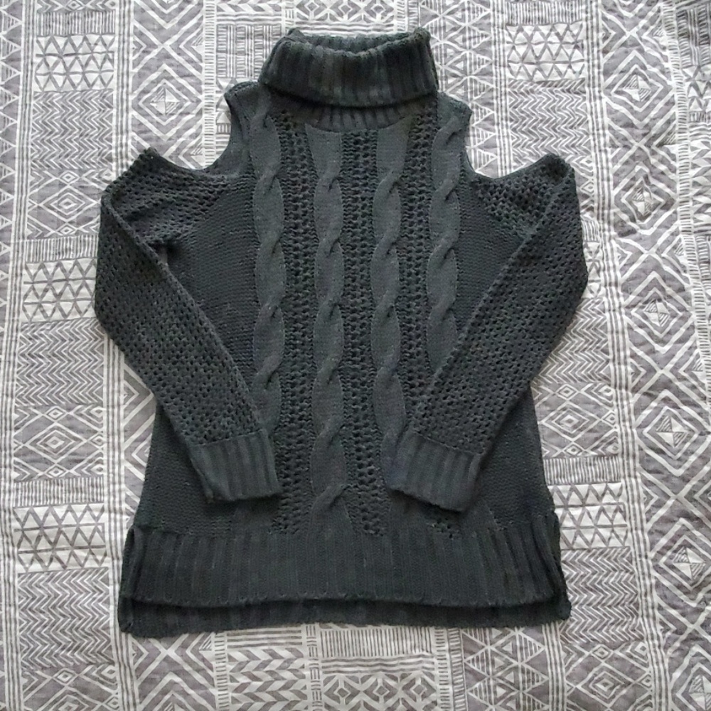 Grey cut out sweater